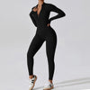 Women’s Zipper Long Sleeve Seamless Sports Jumpsuit