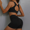 Yoga Women's Fitness Suit Shorts Workout Set