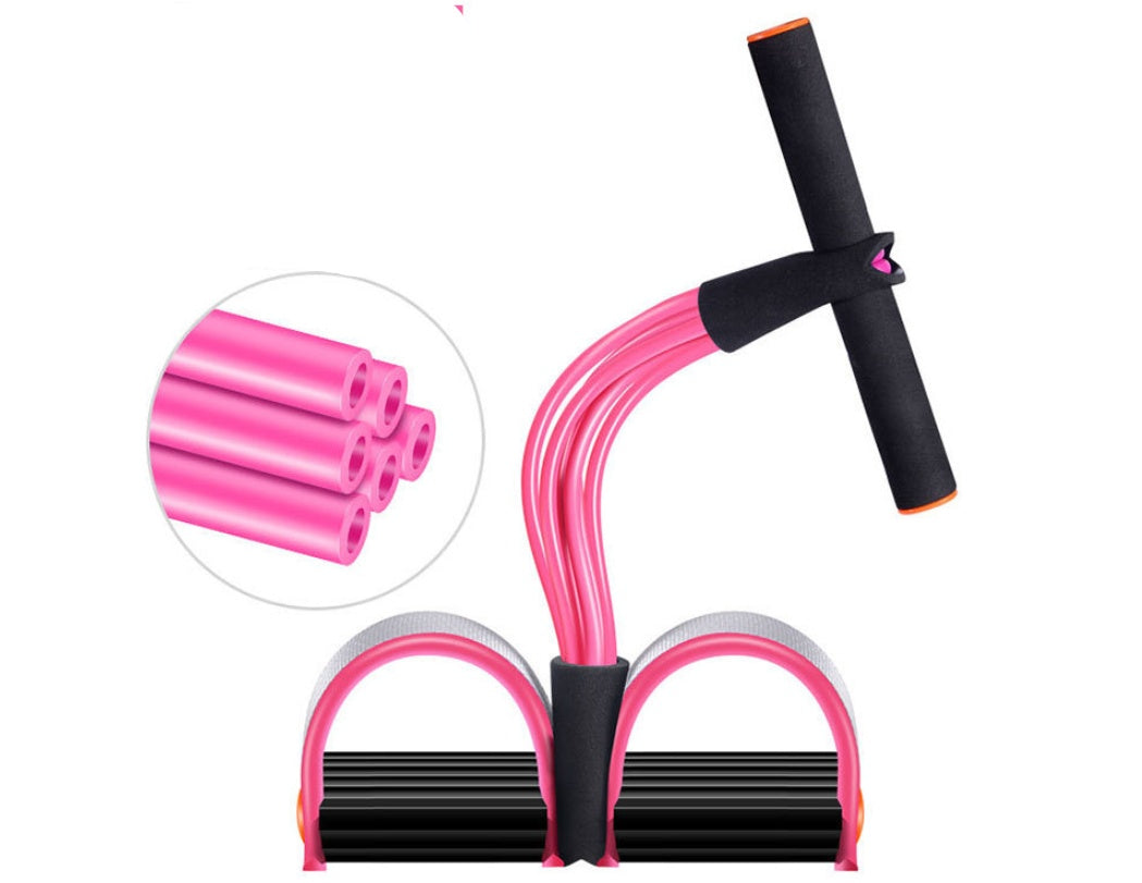 Natural Latex Foot Pedal Resistance Band with Handle