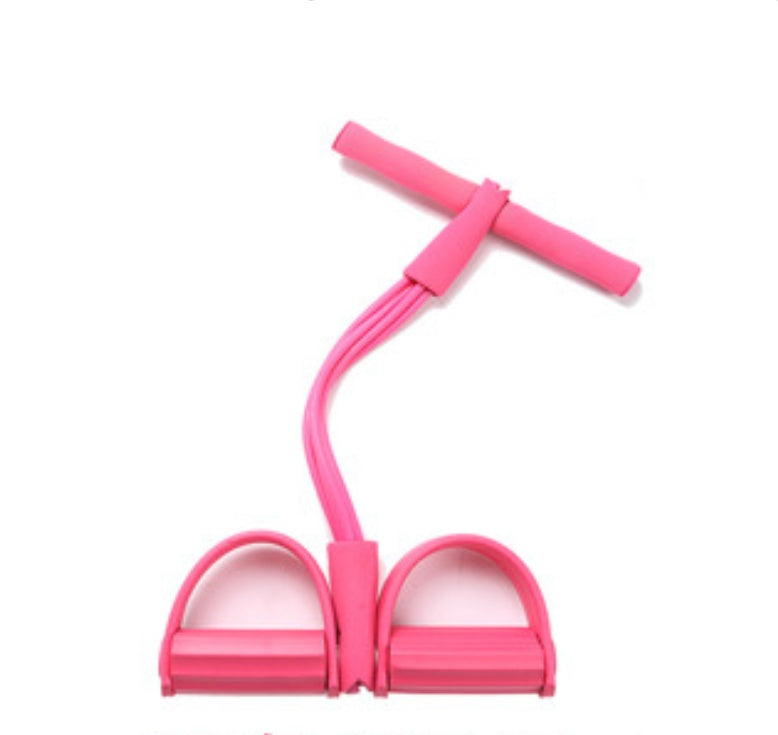 Natural Latex Foot Pedal Resistance Band with Handle
