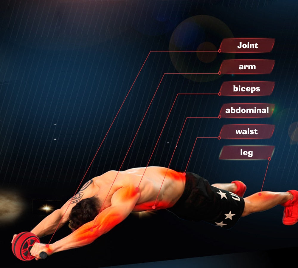 Silent TPR Ab Wheel Roller – Core & Belly Trainer