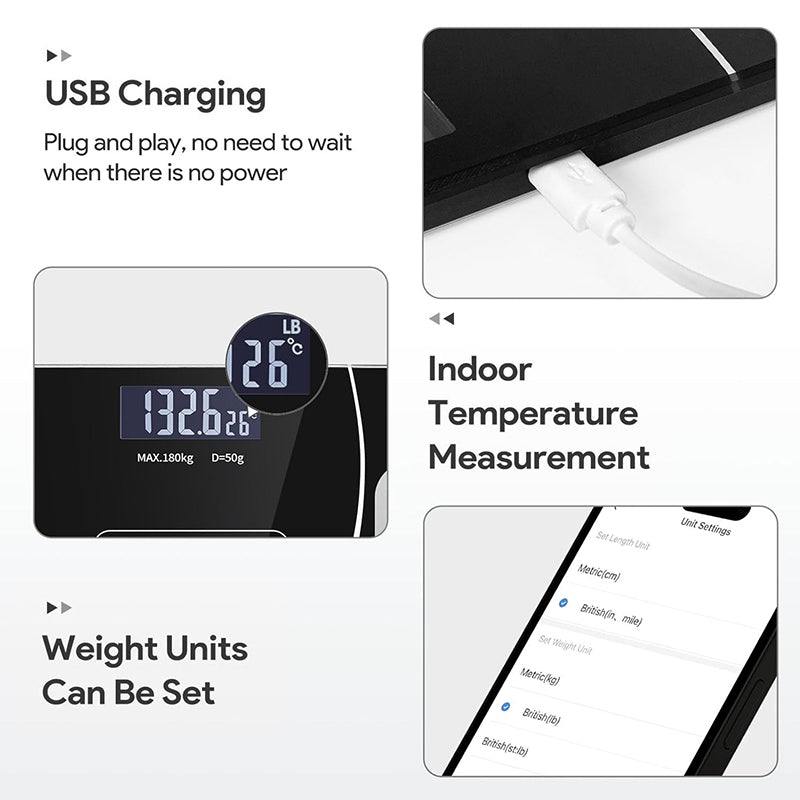 Bluetooth Smart Scale with App & Full-Body Analysis