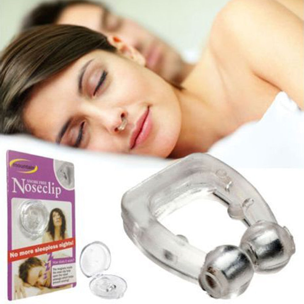 Silicone Magnetic Anti-Snore Nose Clip with Case