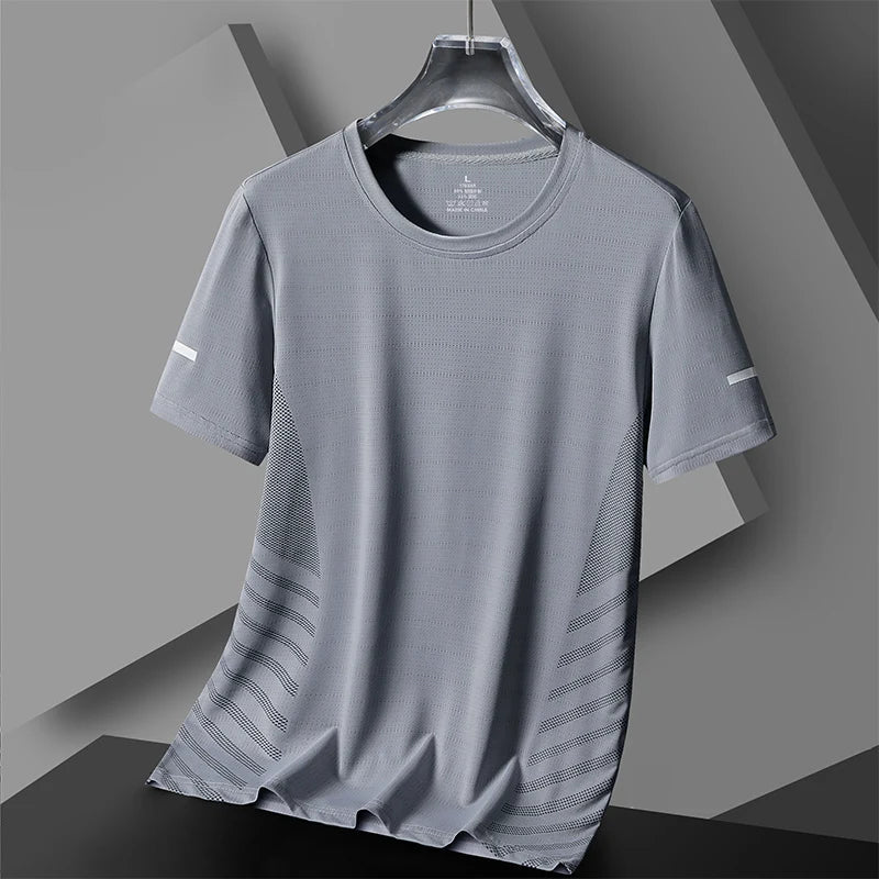 Cool Run Reflective Ice Silk Men's Fitness Tee