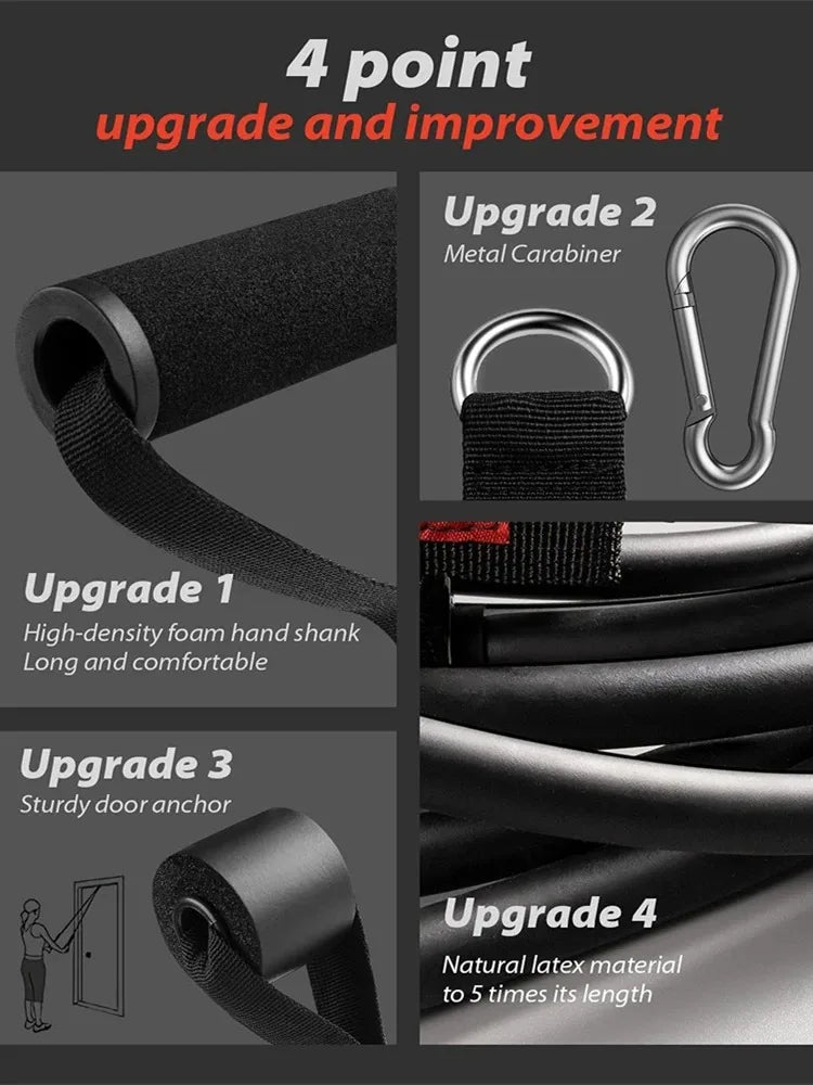 Wrapped Resistance Band & Rod Set – Strength Training