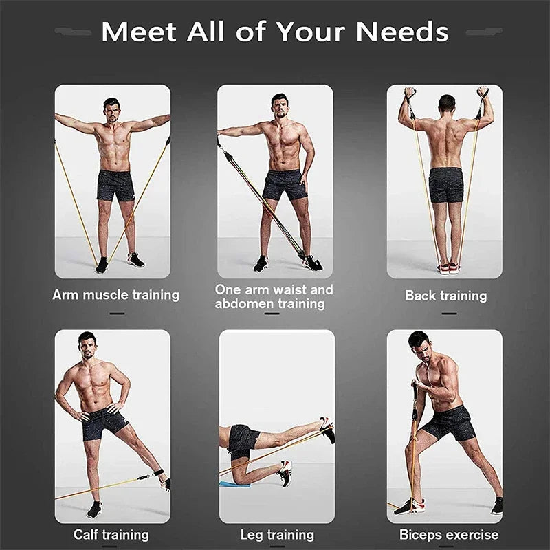 Wrapped Resistance Band & Rod Set – Strength Training
