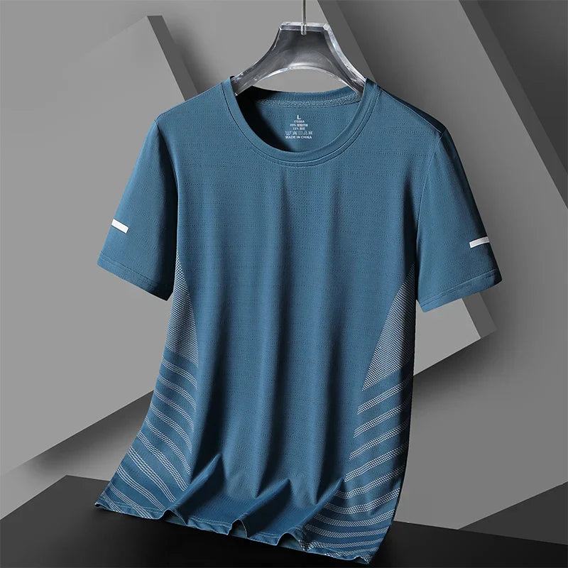 Cool Run Reflective Ice Silk Men's Fitness Tee