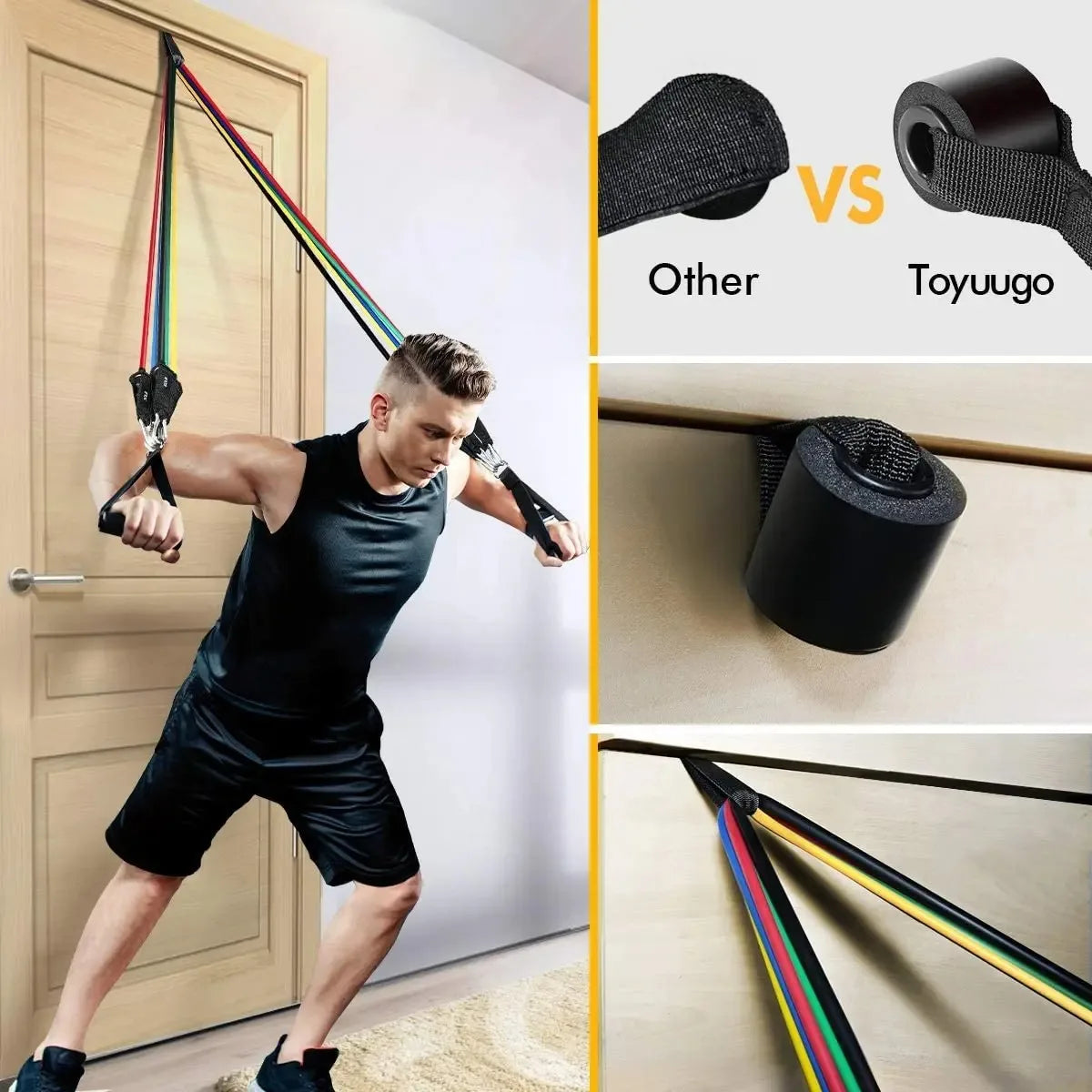 Wrapped Resistance Band & Rod Set – Strength Training