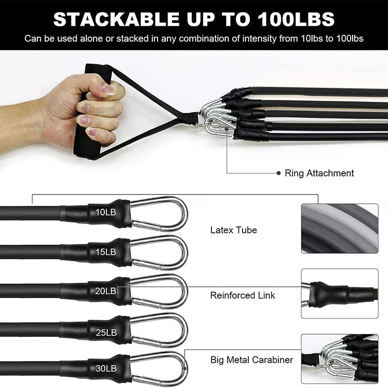 Wrapped Resistance Band & Rod Set – Strength Training