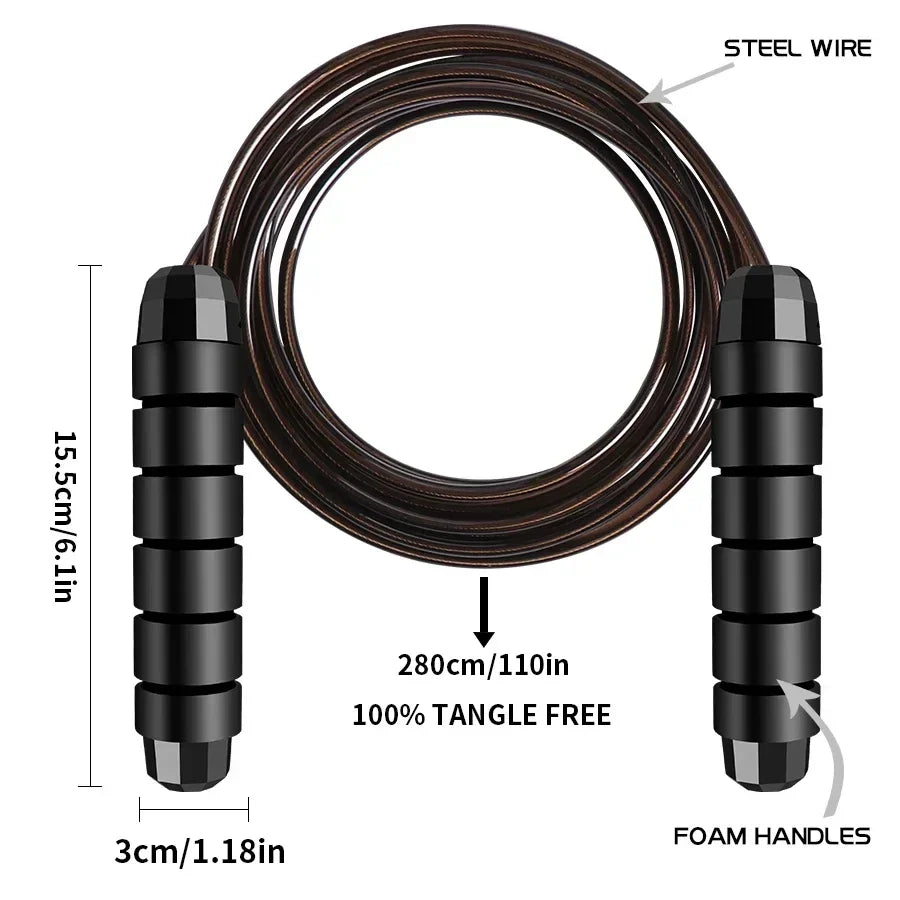 Rapid Speed Adjustable Jump Rope – Steel Wire