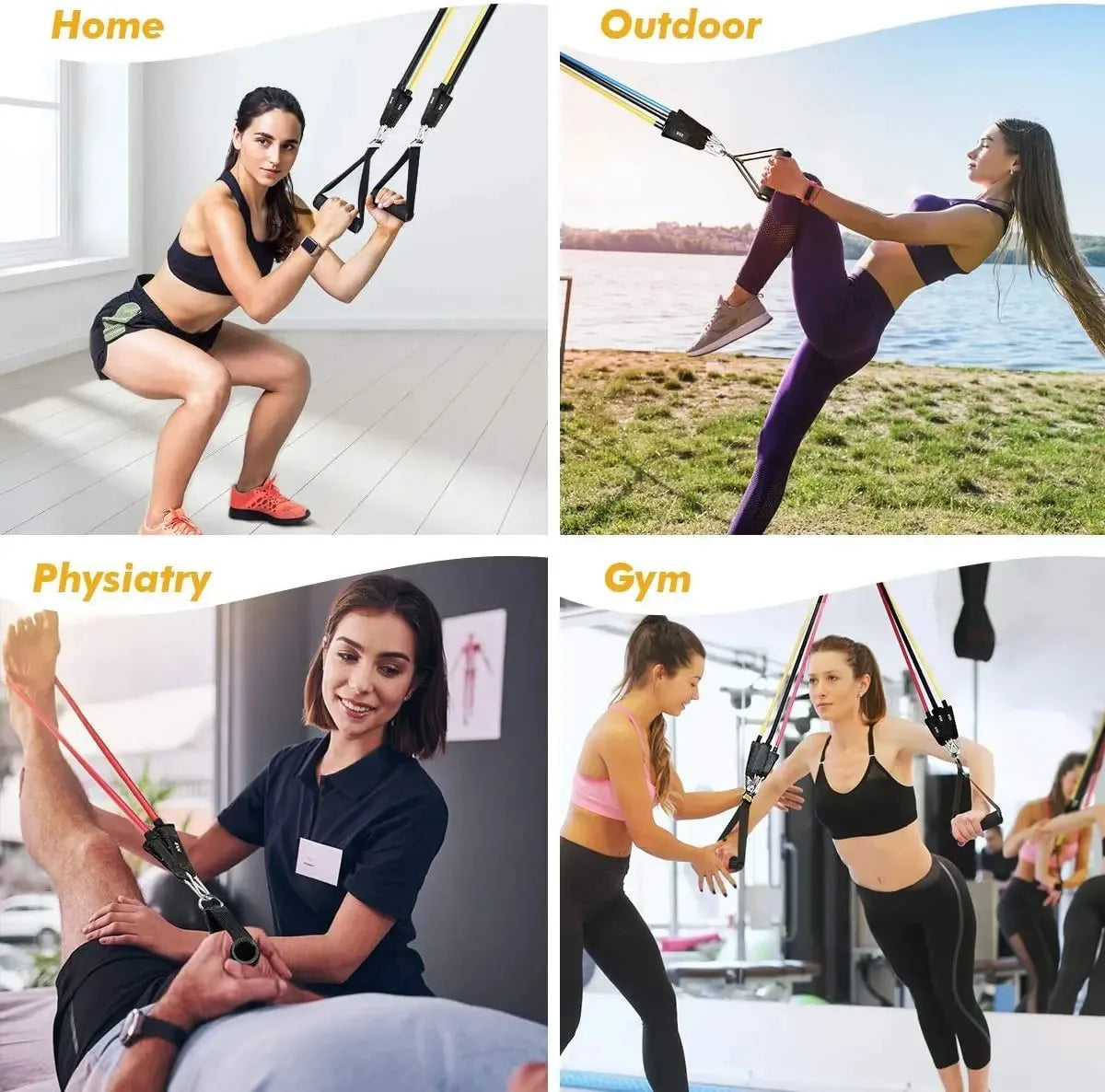 Wrapped Resistance Band & Rod Set – Strength Training