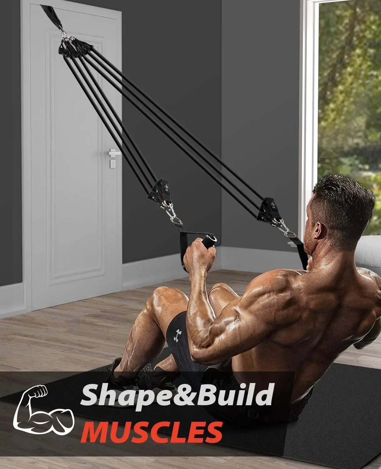 Wrapped Resistance Band & Rod Set – Strength Training