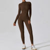 Women’s Zipper Long Sleeve Seamless Sports Jumpsuit