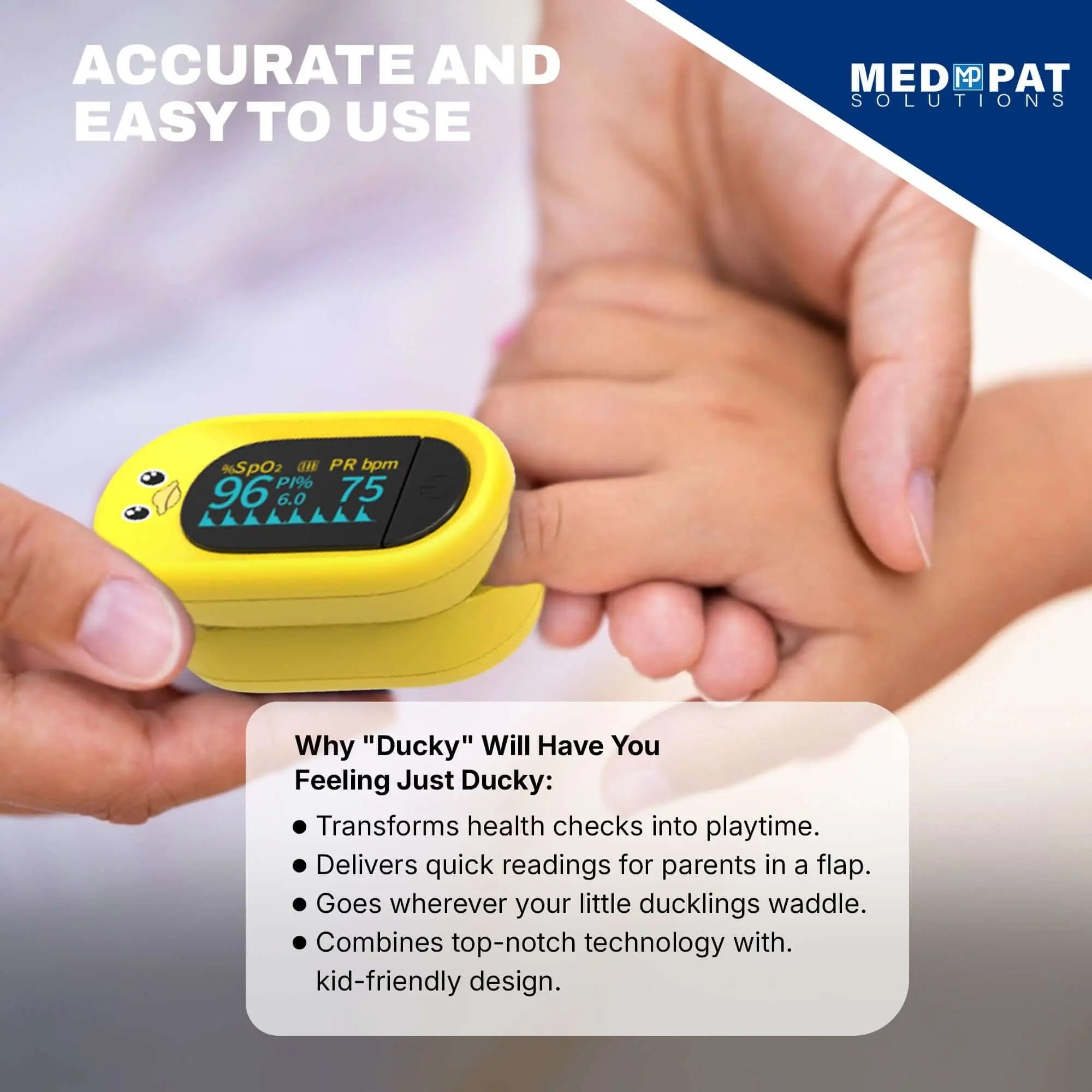 Med-Pat “Ducky” PXC-1 Kid-Friendly Pulse Oximeter