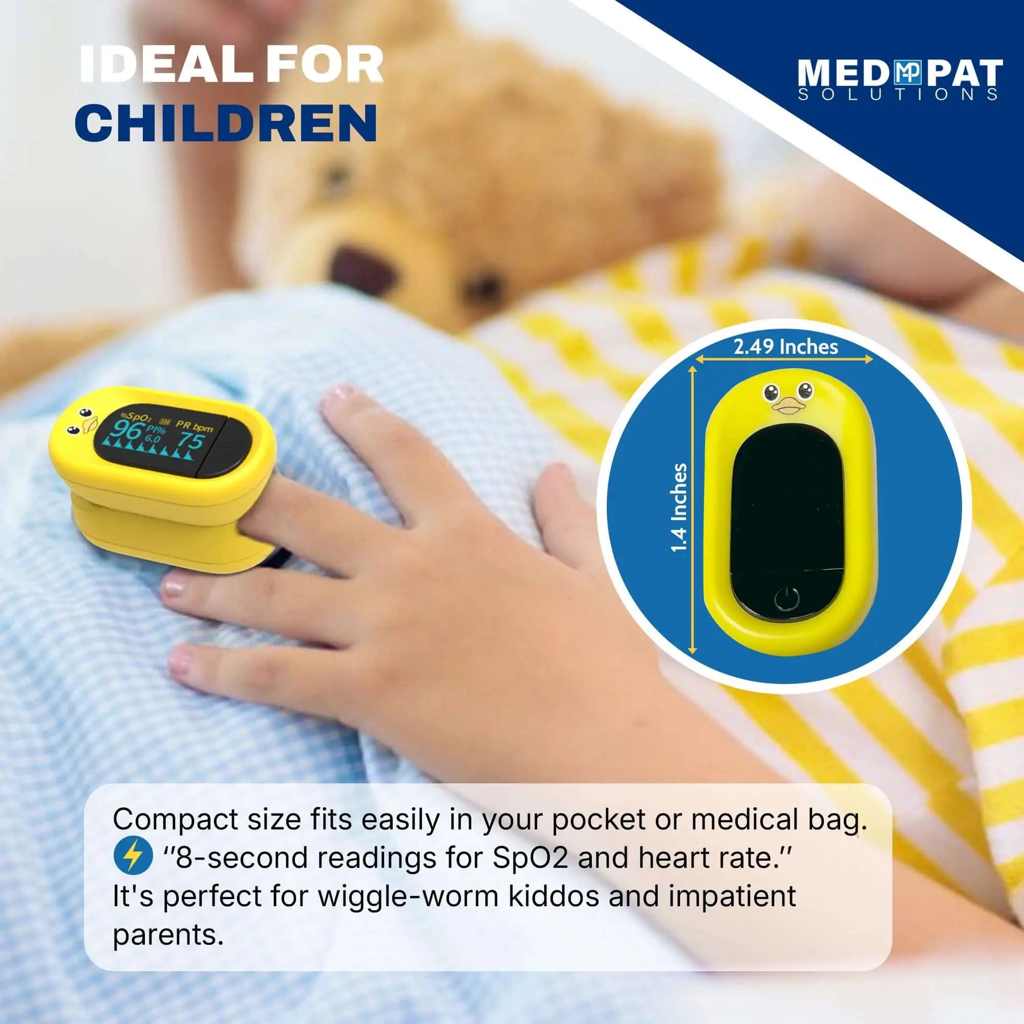 Med-Pat “Ducky” PXC-1 Kid-Friendly Pulse Oximeter