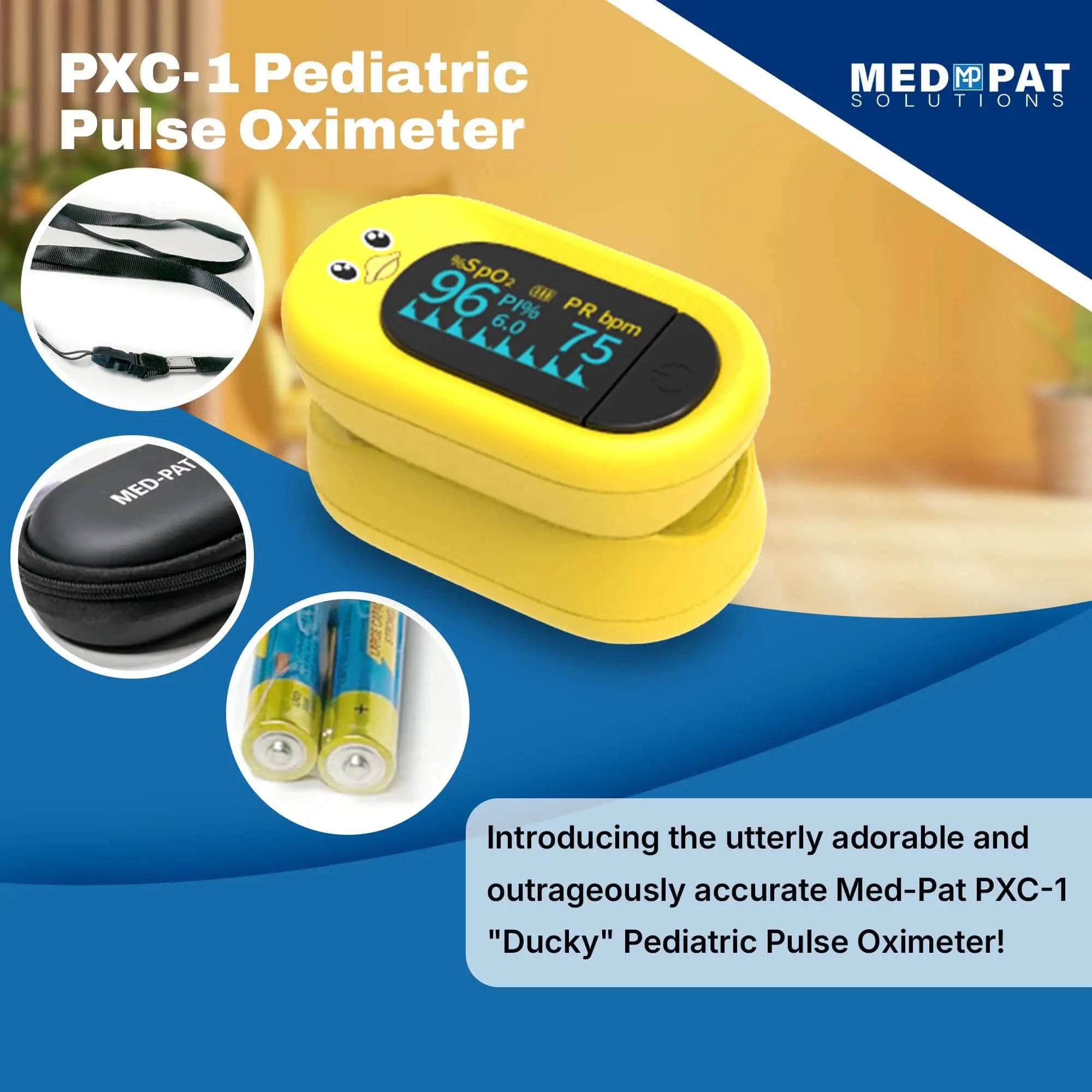 Med-Pat “Ducky” PXC-1 Kid-Friendly Pulse Oximeter