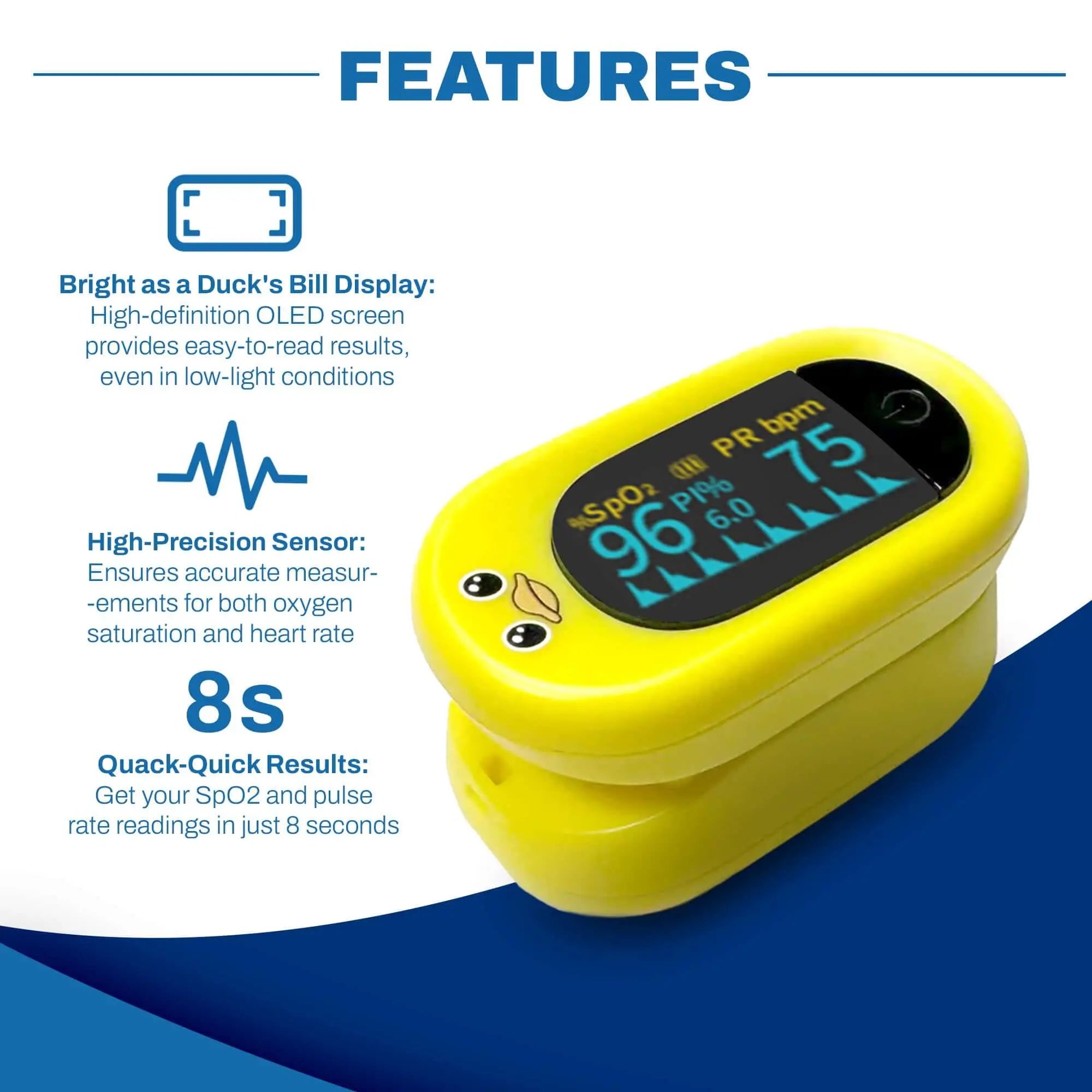 Med-Pat “Ducky” PXC-1 Kid-Friendly Pulse Oximeter