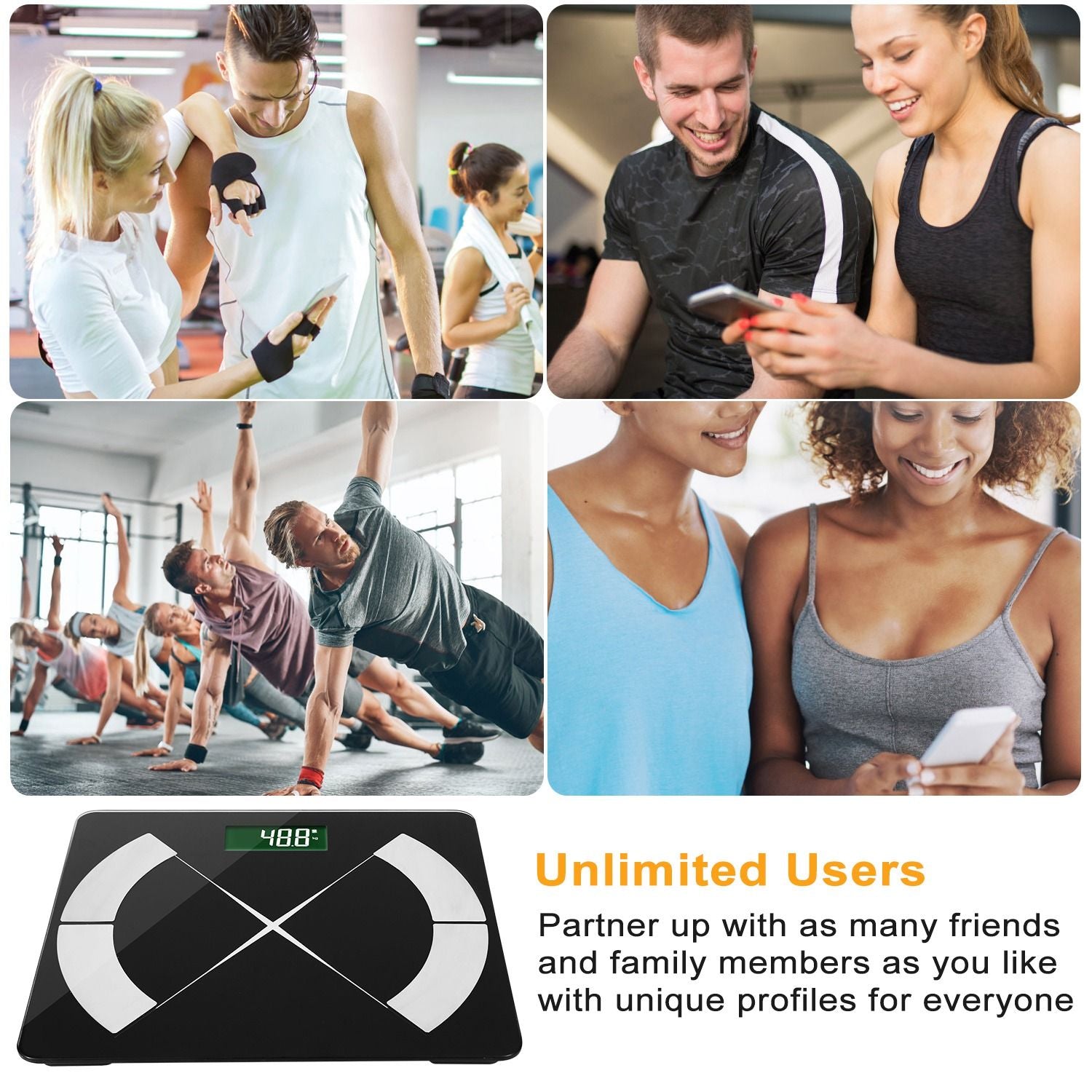 Smart Body Composition Digital Scale with App